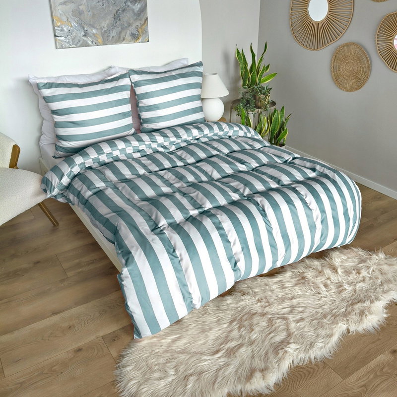 Pościel 220 x 200 3cz Mikrofibra w Pasy Eusebia Home 07