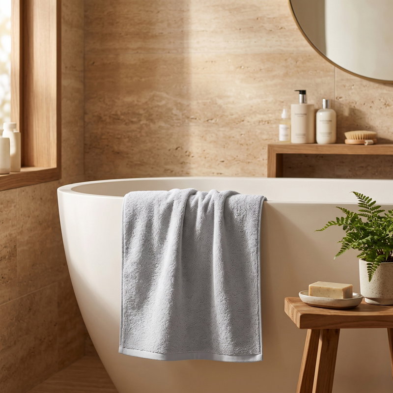 Ręcznik Otto 70 x 140 400 g/m2 Bawełniany Stalowy