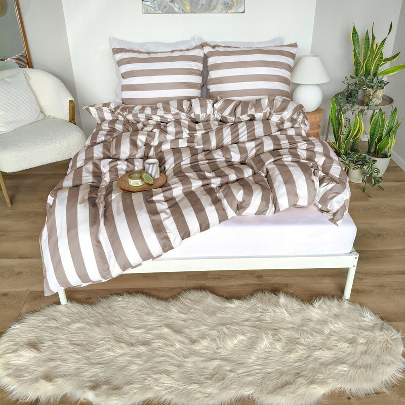 Pościel 160 x 200 3cz Mikrofibra w Pasy Eusebia Home 06
