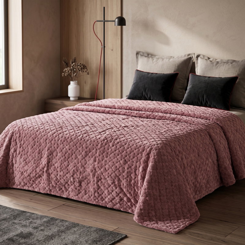 Koc 160 x 200 Mikrofibra Tłoczona Gediz 07