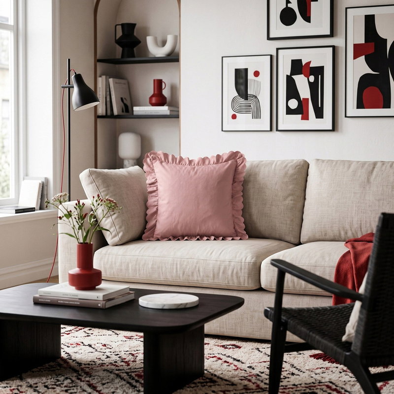 Poszewka 40 x 40 z Falbaną Luxury Jowita 03