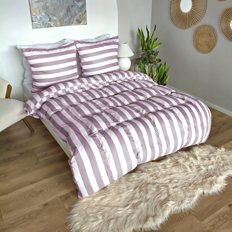 Pościel 140 x 200 2cz Mikrofibra w Pasy Eusebia Home 09