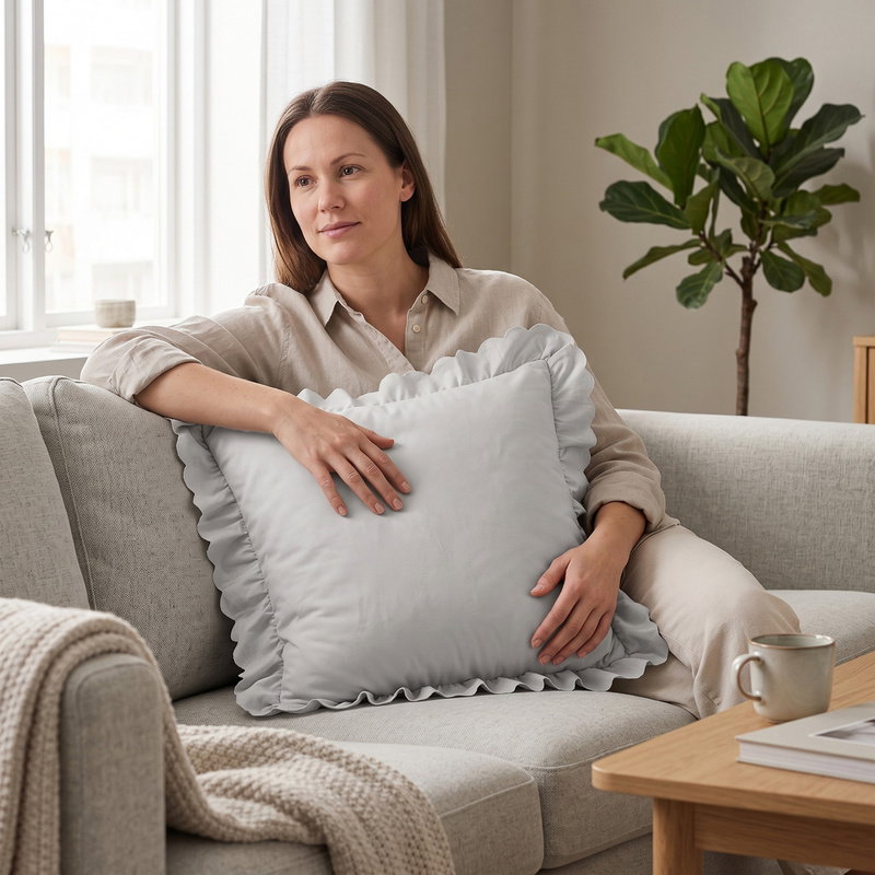 Poszewka 40 x 40 z Falbaną Luxury Jowita 07