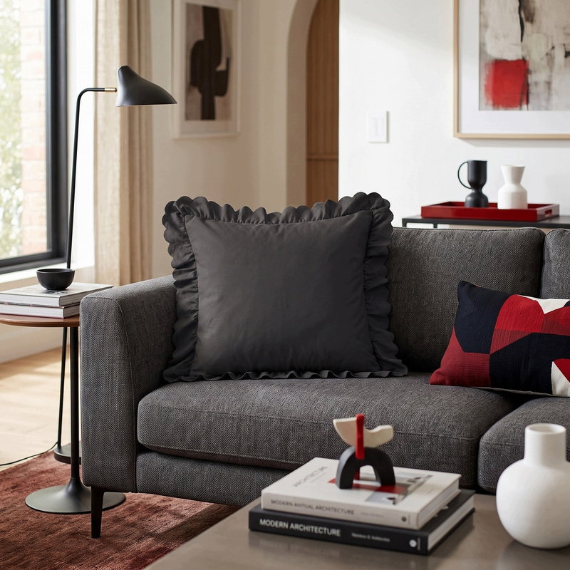 Poszewka 40 x 40 z Falbaną Luxury Jowita 01