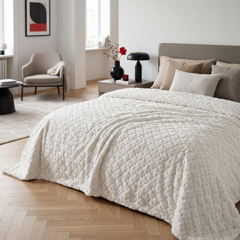 Koc 160 x 200 Mikrofibra Tłoczona Gediz 02