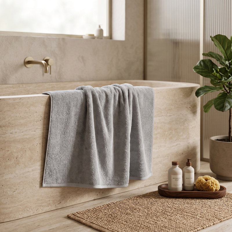 Ręcznik Otto 50 x 100 400 g/m2 Bawełniany Stalowy
