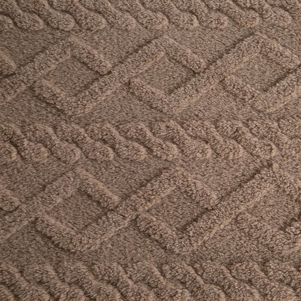 Koc 150 x 200 Design Mikrofibra Warkocz Beż