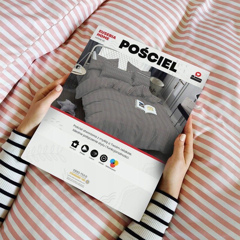 Pościel 220 x 200 3cz Mikrofibra w Pasy Eusebia Home 10