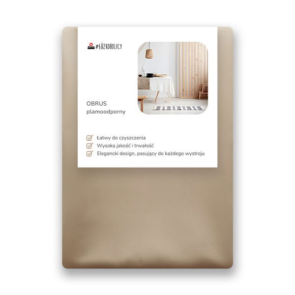 Obrus 120x240 Plamoodporny Klasyczny Savio Beż