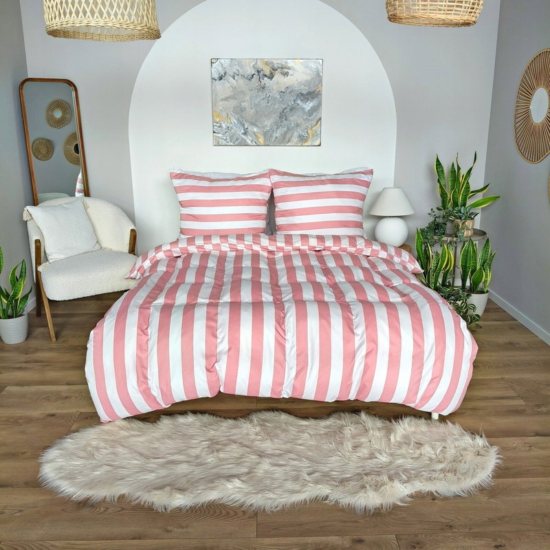 Pościel 220 x 200 3cz Mikrofibra w Pasy Eusebia Home 05