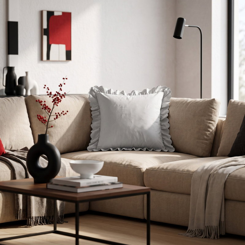 Poszewka 40 x 40 z Falbaną Luxury Jowita 07