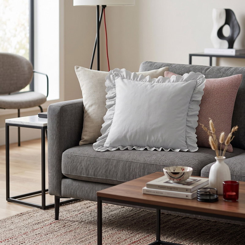 Poszewka 40 x 40 z Falbaną Luxury Jowita 07