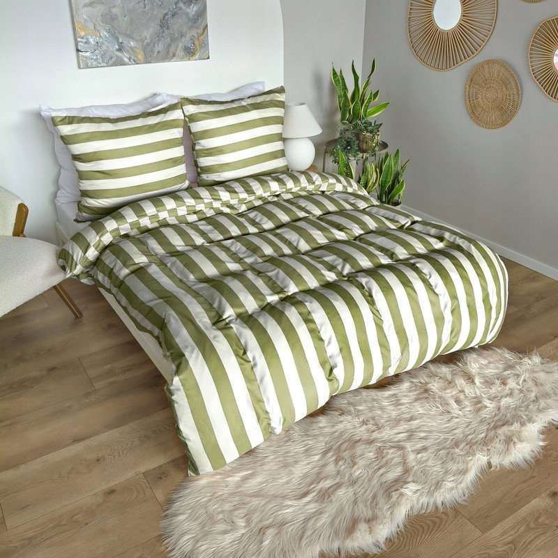 Pościel 140 x 200 2cz Mikrofibra w Pasy Eusebia Home 08