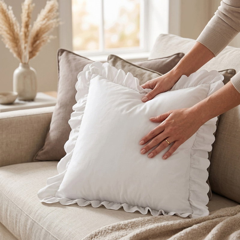 Poszewka 40 x 40 z Falbaną Luxury Jowita 08