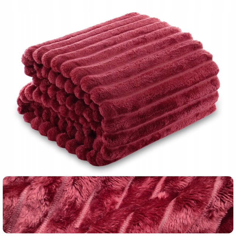 Koc 160 x 200  Mikrofibra Tłoczona Pasy Nuvio 12