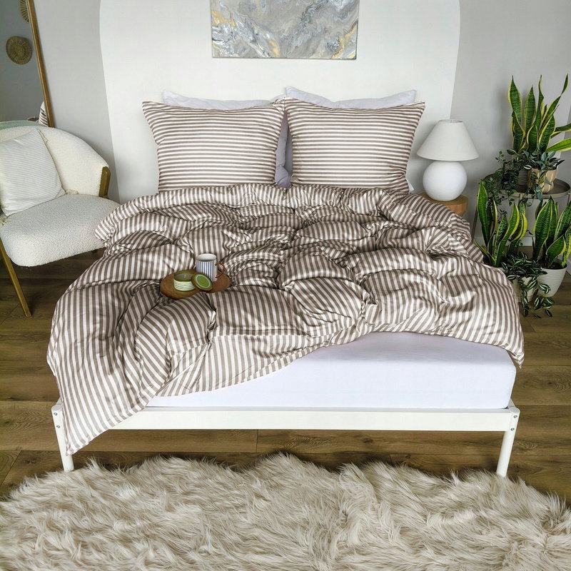 Pościel 160 x 200 3cz Mikrofibra w Pasy Eusebia Home 13