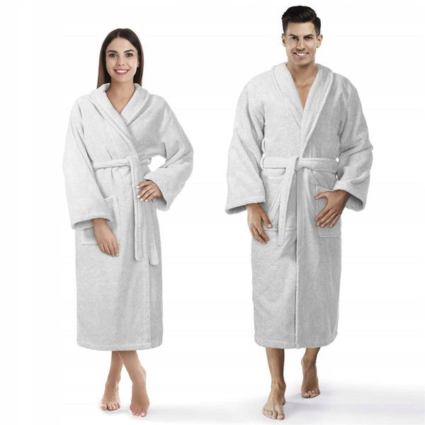Szlafrok Hotelowy Bawełna Frotte Unisex L/XL Szary