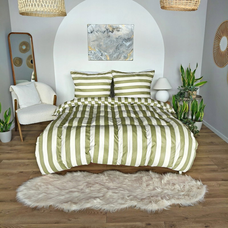 Pościel 140 x 200 2cz Mikrofibra w Pasy Eusebia Home 08
