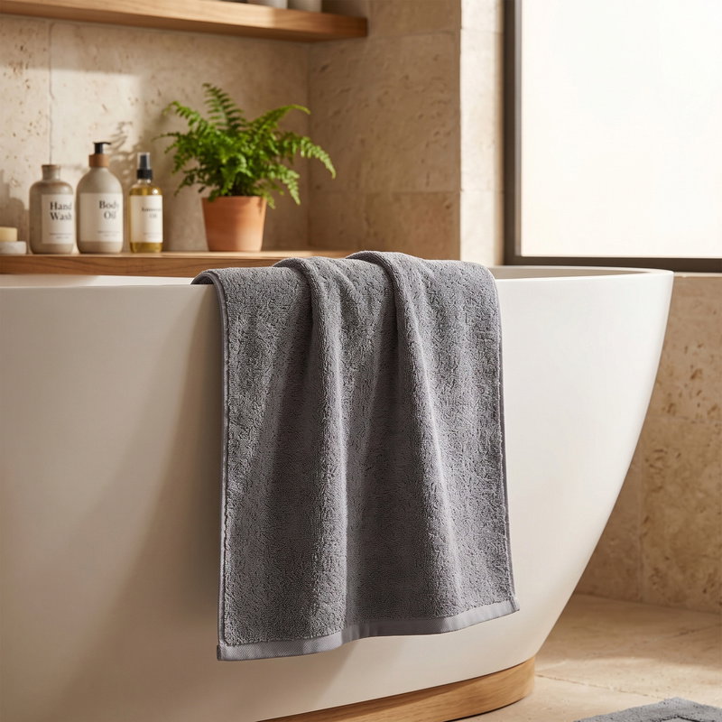 Ręcznik Otto 70 x 140 400 g/m2 Bawełniany Szary