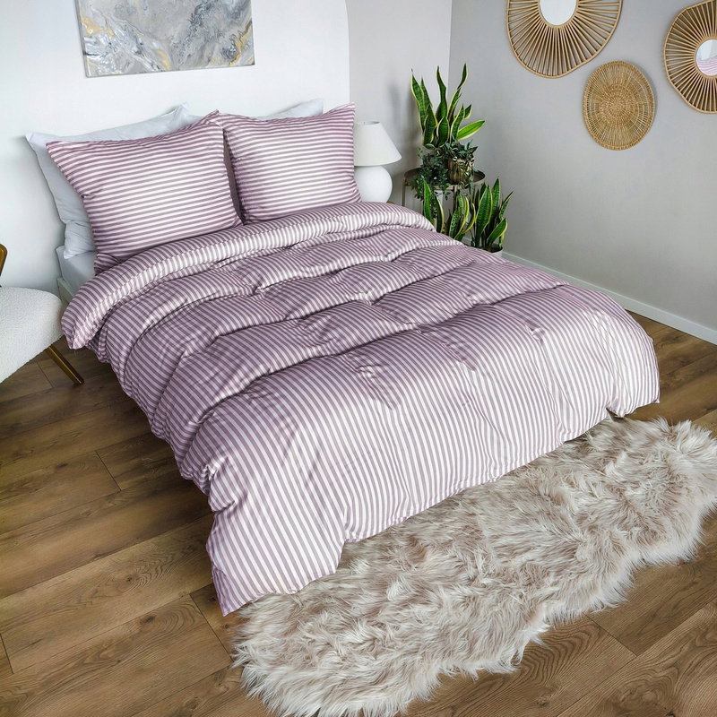 Pościel 220 x 200 3cz Mikrofibra w Pasy Eusebia Home 02