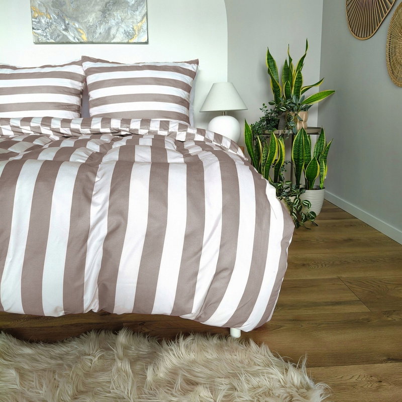 Pościel 160 x 200 3cz Mikrofibra w Pasy Eusebia Home 06