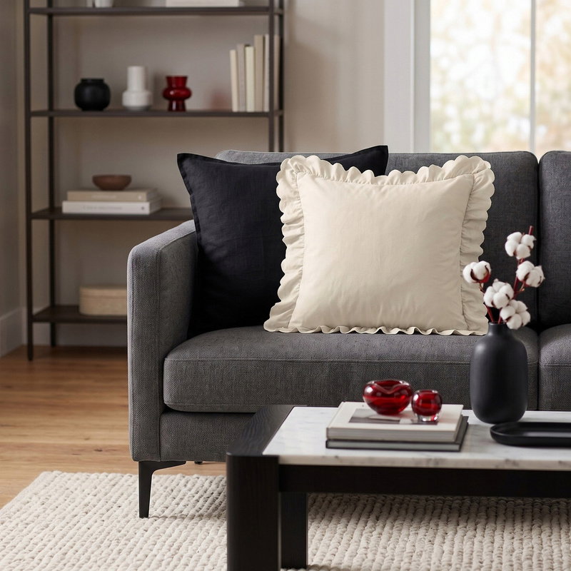 Poszewka 45 x 45 z Falbaną Luxury Jowita 04