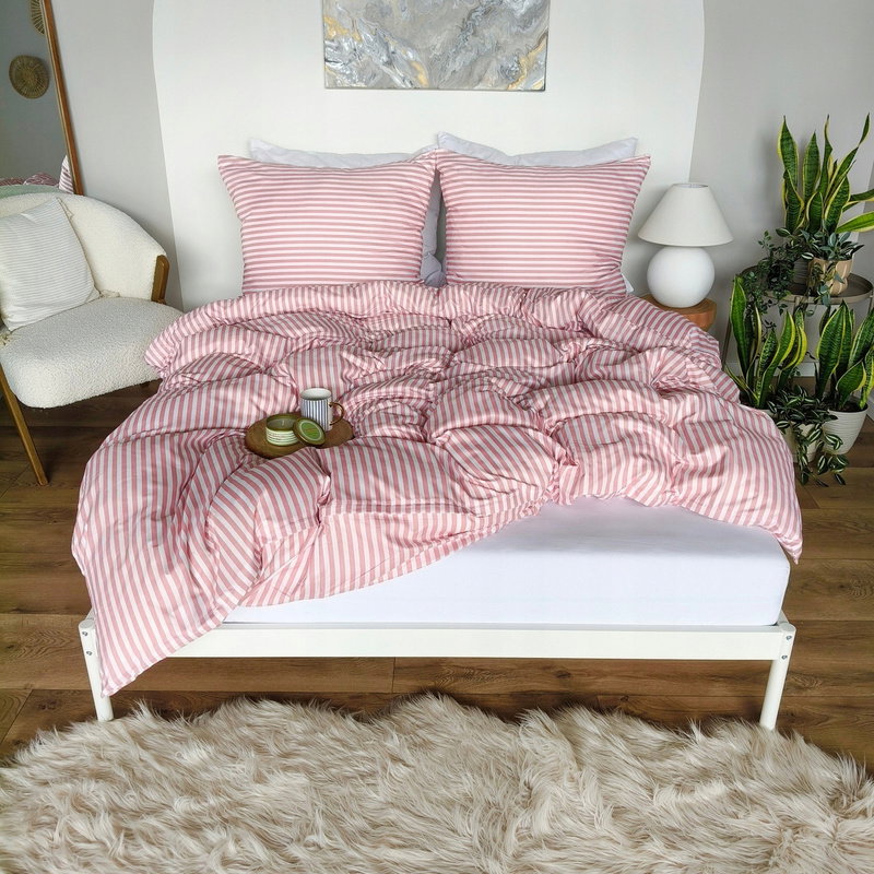 Pościel 160 x 200 3cz Mikrofibra w Pasy Eusebia Home 12