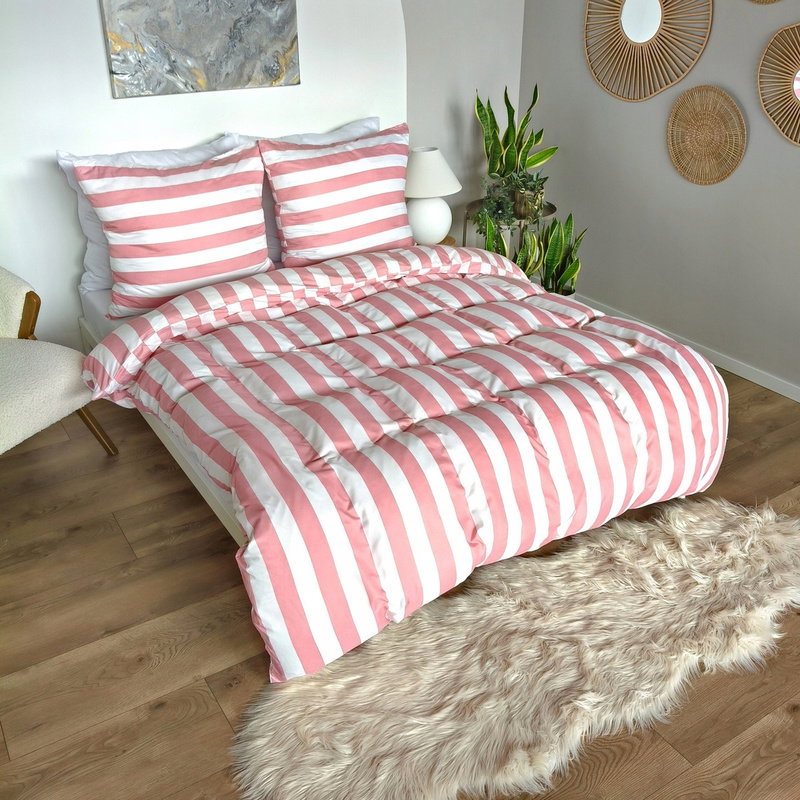 Pościel 140 x 200 2cz Mikrofibra w Pasy Eusebia Home 05