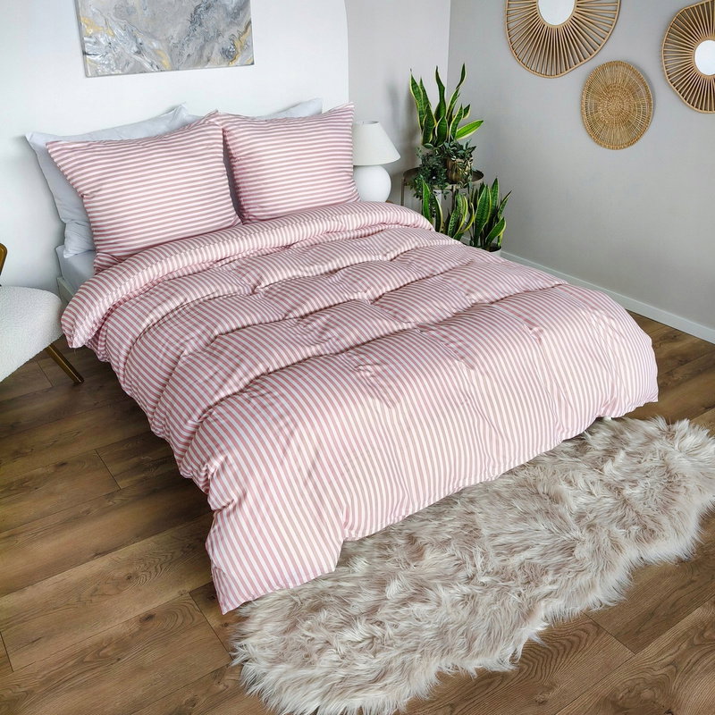 Pościel 160 x 200 3cz Mikrofibra w Pasy Eusebia Home 12