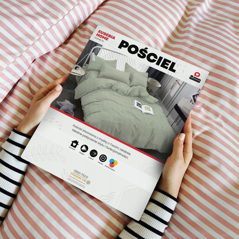 Pościel 220 x 200 3cz Mikrofibra w Pasy Eusebia Home 15