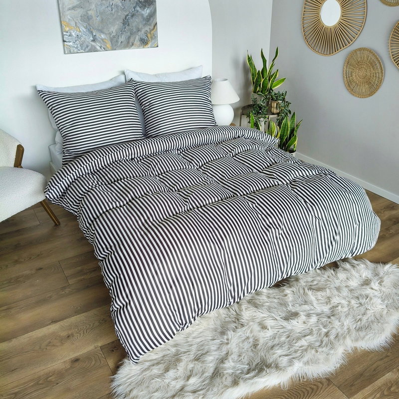 Pościel 220 x 200 3cz Mikrofibra w Pasy Eusebia Home 10